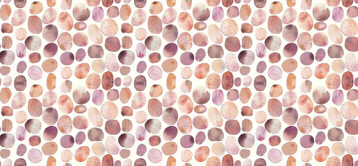 Rounded square pebbles in purple, brown, maroon. Artistic cellular fantasy retro vintage stones backdrop, repetitive tile. Abstract design for print, fabric, pattern repetition.
