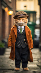 Fototapeta premium iconic character style cat generative ai