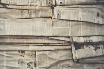 A pile of newspapers stacked on top of each other. Suitable for news and media concepts