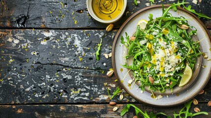 Gourmet Arugula Salad with Lemon and Parmesan