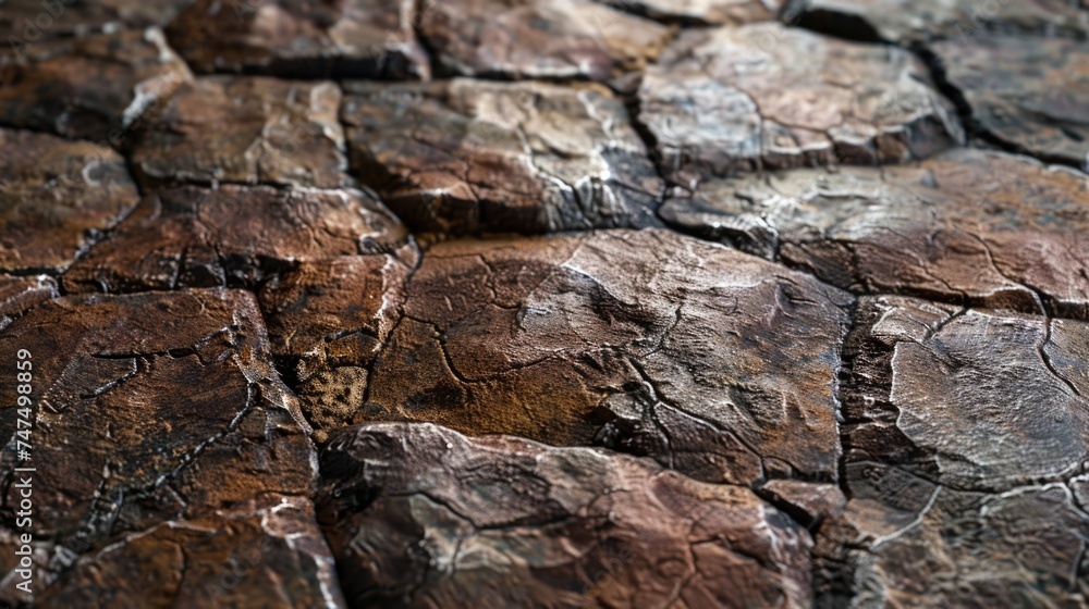Aufkleber detailed view of a stone wall with a clock, suitable for various design projects
