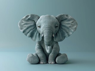 Mindfulness techniques are offered by an animated elephant with a serene influencer vibe against a pastel sky blue backdrop.