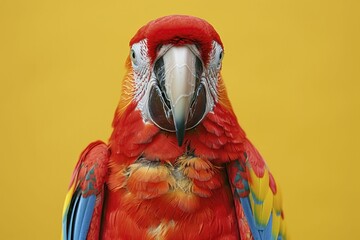 An animated parrot teaches languages on a bright pastel yellow backdrop for an engaging channel.
