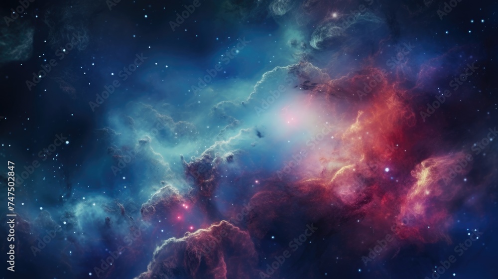 Poster A breathtaking view of stars in a cosmic space setting. Ideal for science or astronomy projects