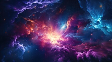 A stunning image of a nebula with a star at its center. Perfect for space and astronomy themed designs