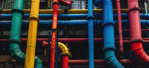 chemical industry with pipes
