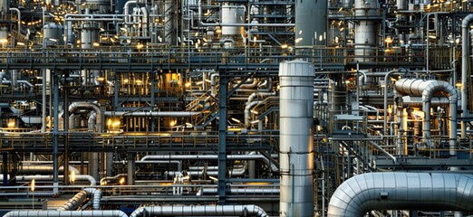 chemical industry with pipes