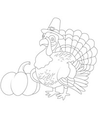 thanks giving coloring page vectore art line art outline art