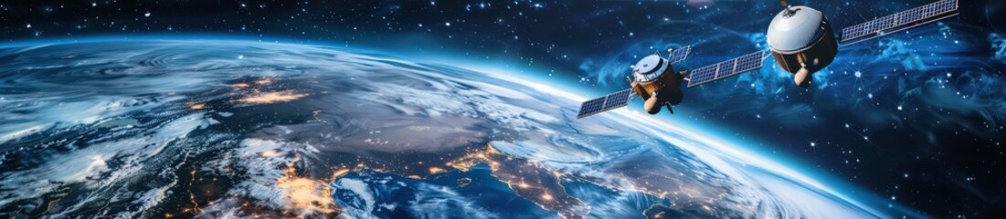 satellites are the future of television, circular shapes,  environmental awareness, travel 