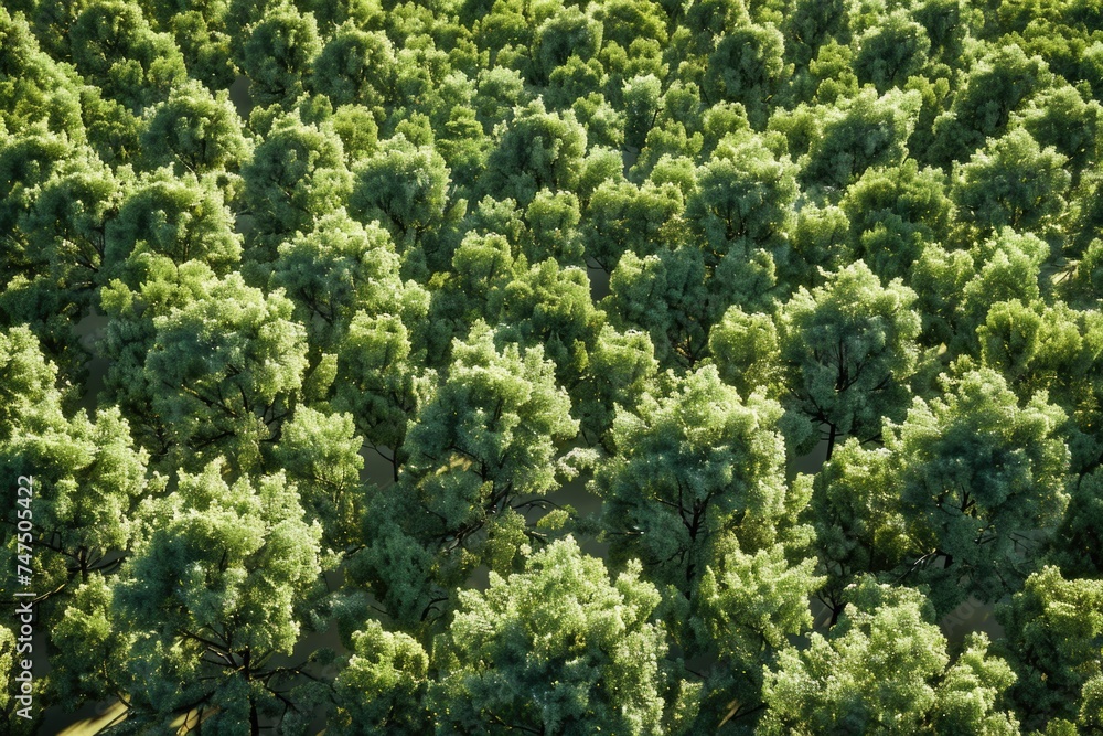 Poster a unique aerial view of a forest. perfect for environmental projects