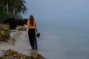 Solitude in Paradise: A Beautiful Journey Along the Foggy Caribbean Coastline