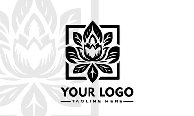 Blooming Lotus Flower Abstract  Vector Logo for Serene and Elegant Branding lotus logo