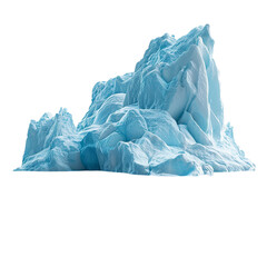 Blue Iceberg. isolated on transparent background.