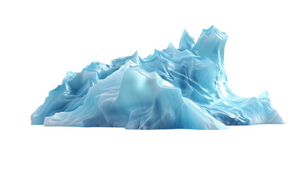 Blue Iceberg. isolated on transparent background.