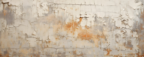Vintage grunge backdrop cracked, torn gold, black, and gray peeling paint