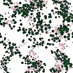 Abstract grunge background with bottle green, faded pink and black brush strokes on the white background. Hand drawn texture. Modern graphic design. Seamless repeat pattern