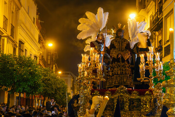 Paso de la Sentencia de la hermandad de la Macarena, semana santa de Sevilla	