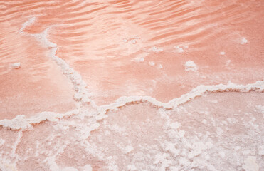 Salins d’Aigues-Mortes, Camargue, France. Europe's largest salt marshes Salin-de-Giraud, sea salt production.