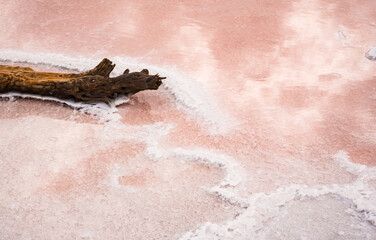 Salins d’Aigues-Mortes, Camargue, France. Europe's largest salt marshes Salin-de-Giraud, sea salt production.