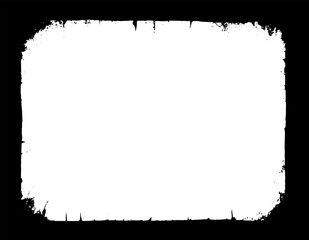 Obraz premium Grunge border texture background. Abstract frame overlay. PNG graphic illustration with transparent background.