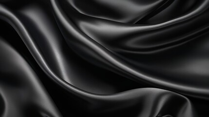 Obraz premium Luxurious black satin background close up