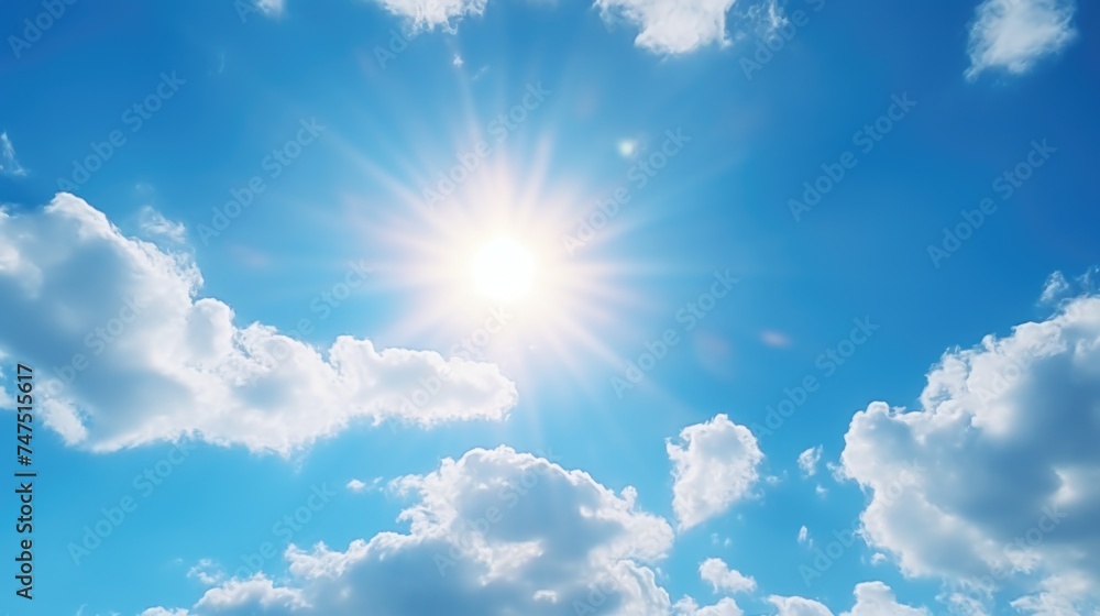 Poster Sunlight shining through the clouds, suitable for various concepts