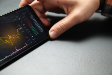 Bitcoin growing concept. Finance market.  planning and strategy, Stock market, Business growth, progress or success concept. Innovation. Out of focus