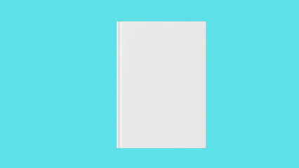 Book Mockup cover on clean backdrop. Blank hardcover isolated on empty background