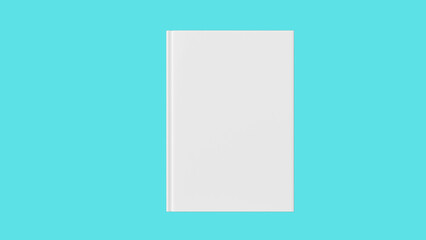 Fototapeta premium Book Mockup cover on clean backdrop. Blank hardcover isolated on empty background