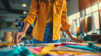 A showcase of the company's commitment to sustainability through its corporate fashion initiatives, featuring eco-friendly materials and ethical sourcing practices — Creation and d