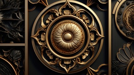 Detailed shot of a decorative object on a wall. Perfect for interior design concepts