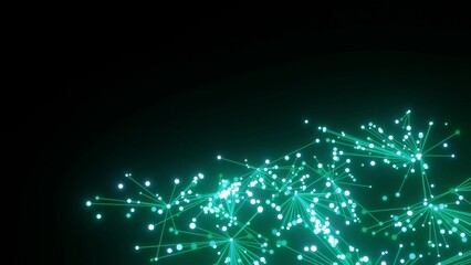 energievoll türkis leuchtende symmetrisch vernetzte Lichter, Energie, Strom, Stärke, Netzwerk, Sicherheit, kraftvoll, schnelles Internet, Licht, Technologie, Wissenschaft
