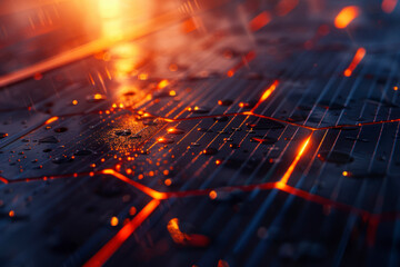 Background of photovoltaic modules for renewable energy.