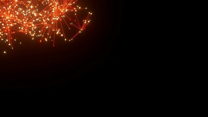 energievoll rot leuchtende symmetrisch vernetzte Lichter, Energie, Strom, Stärke, Netzwerk, Sicherheit, kraftvoll, schnelles Internet, Licht, Technologie, Wissenschaft