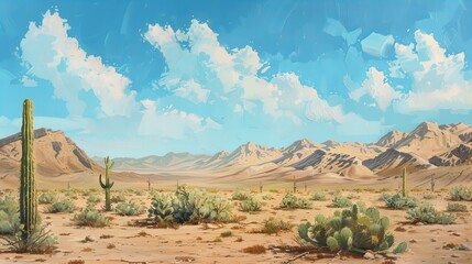 Naklejka premium Summer day at the desert 