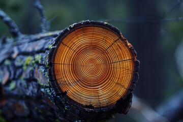cross section of tree trunk