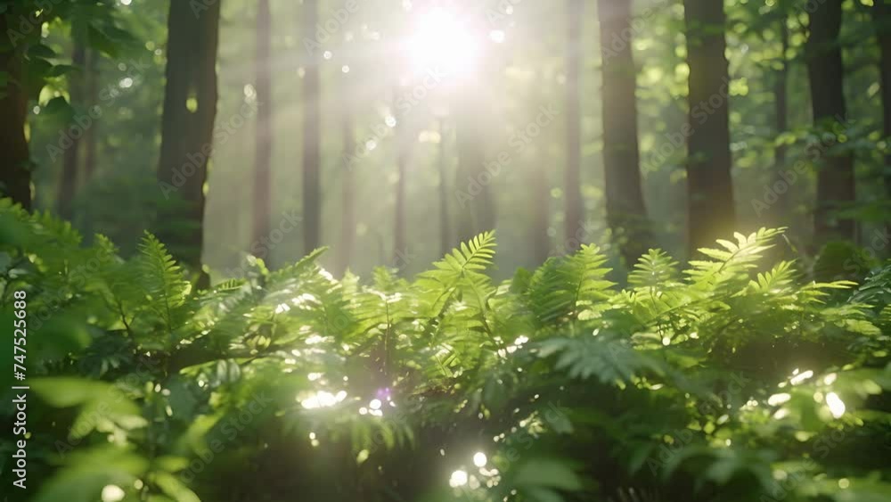 Aufkleber texture of rustling ferns creating a symphony of sound in the forest wind.