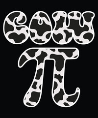 Cow Pi National Pi Day Farmer Pun Math Numbers 3.14 March 14 T-Shirt
