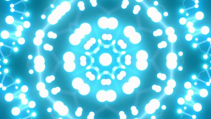 energiegeladene leuchtende Partikel, symmetrisch, digital, Daten, Computer, Glitzer, Internet, Technik, Industrie, Innovationen, Muster, Technologie, türkis