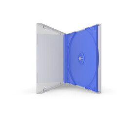 Single Clear CD Jewel Case with Blue Tray