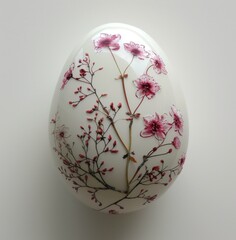 flowers in the shape of an easter egg with a flower stems placed inside