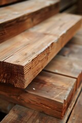 close up of large wooden planks