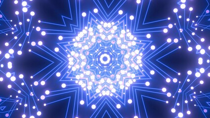 effektvolle futuristische dunkelblaue leuchtende synchrone 3D-Linien mit Verbindungspunkten, kreisrund, Mittelpunkt, techniches Design, Fraktal, Muster, Geraden, Verbindungen, Internet, System
 - obrazy, fototapety, plakaty