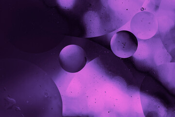 surreal space scene, abstract purple background