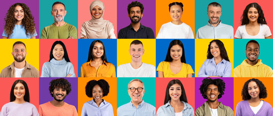 A diverse and radiant group of individuals with warm smiles