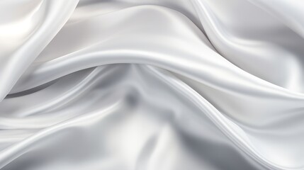 White gray satin texture that is white silver fabric silk panorama background with beautiful soft blur pattern natural