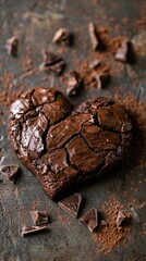 heart shaped chocolate cookie