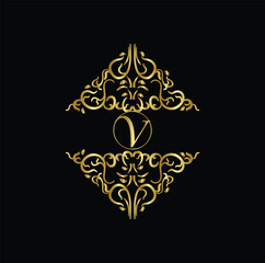 Creative Initial letter V logo design with modern business vector template. Creative isolated V monogram logo design

