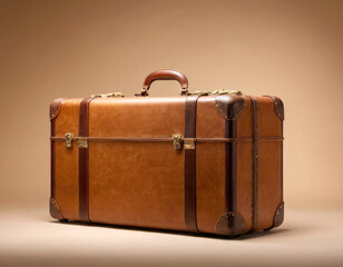 Vintage suitcase, retro luggage, old suitcase close-up