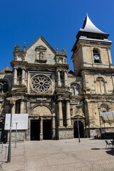 View of Saint-Remy Church. Construction of Saint-Remy Church (L'Eglise Saint-Remy de Dieppe) began in 1522. Dieppe, Seine maritime, Normandy, France.
